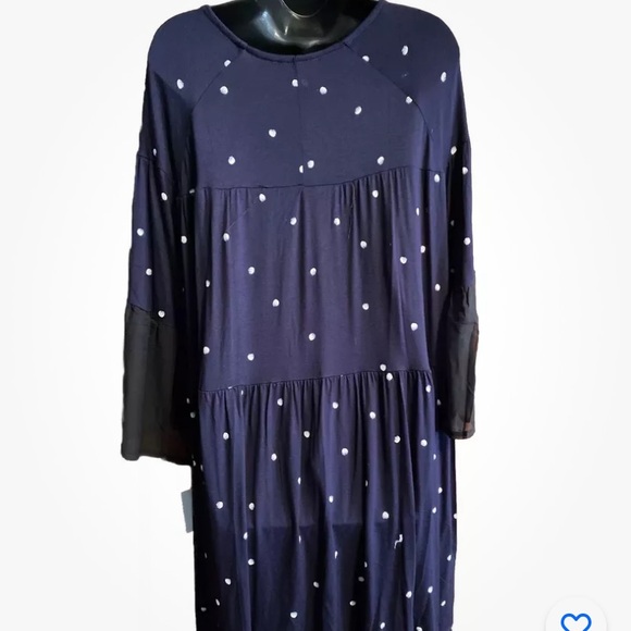 NWT Matti Mamane Polka Dot Shift Vivian Dress Size Large - Picture 3 of 4